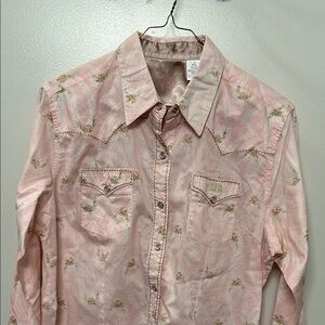 Twisted X Pink Printed Western Button-Down Shirt